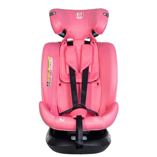 Scaun Auto Saphir DELUXE BUF BOOF iSIZE UnicornPink cu Isofix pozitie somn 165 grade rotativ 360 grade 40-150 cm - imagine 4