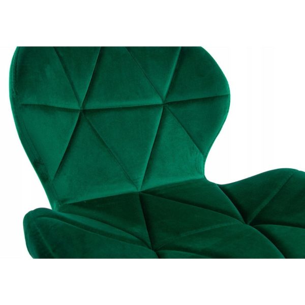 Set 4 scaune stil scandinav, Artool, Lago, catifea, lemn, verde, 48x43x74 cm - imagine 12