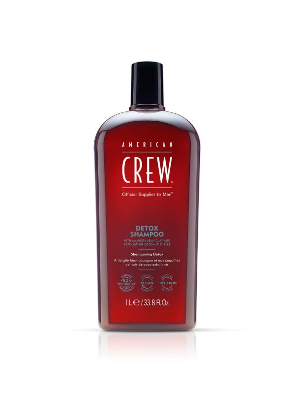 American Crew, Detox, Vegan, Hair Shampoo, For Regulation Of Excessive Sebum, 1000 ml - For Men