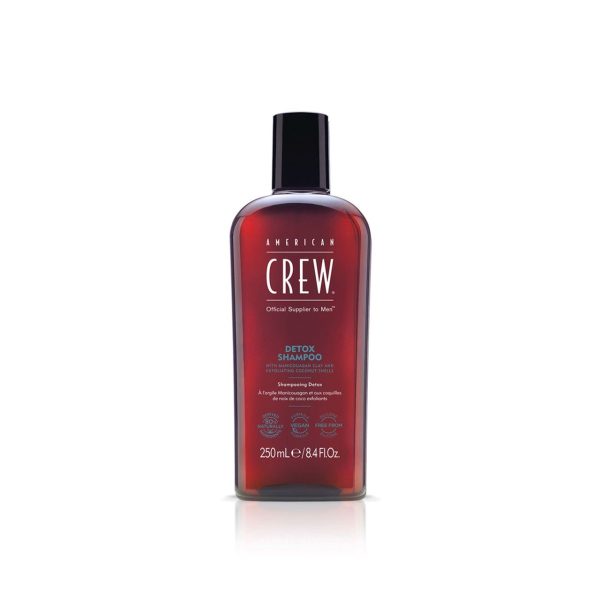 American Crew, Detox, Vegan, Hair Shampoo, For Regulation Of Excessive Sebum, 250 ml - For Men