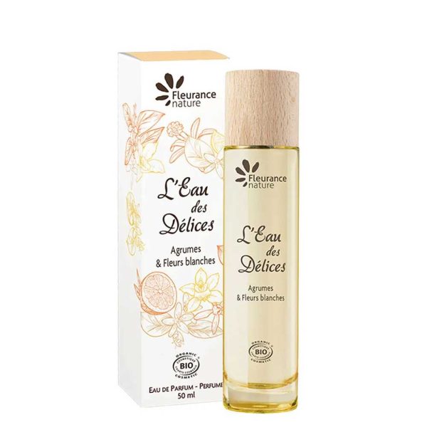 Apa de pafum L, Eau des Delices Citrice si albe, Fleurance Nature, 50ml