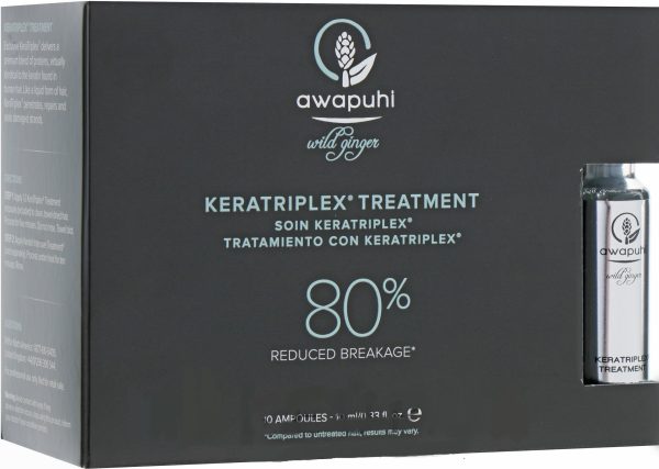 Set, Awapuhi Wild Ginger By Paul Mitchell, Keratriplex, Hair Treatment Lotion Mask, Anti-Breakage, 10 pcs, 10 ml - Unisex