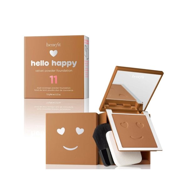 Benefit, Hello Happy Velvet, Matte Finish, Compact Foundation, 11, Dark Neutral, 7 g - For Women