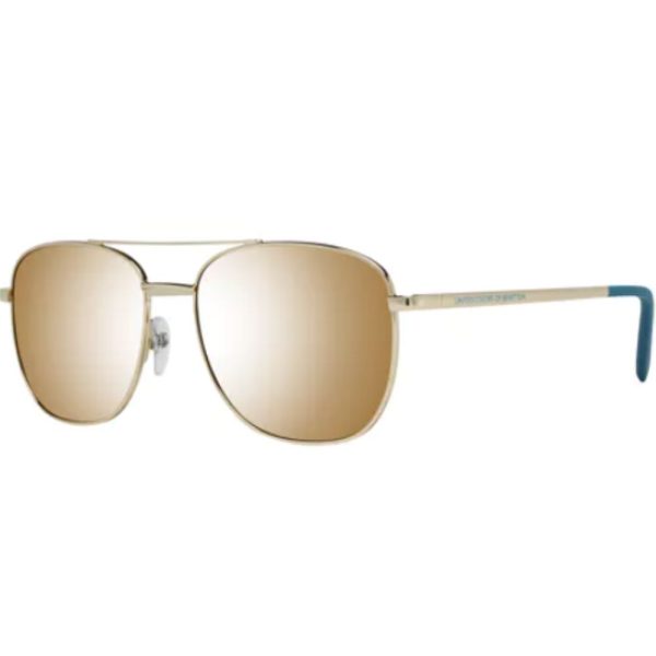 Benetton, United Colors of Benetton, Sunglasses, Gold Rectangle, Unisex - Unisex