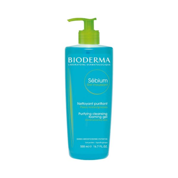 Bioderma, Sebium, Purifying, Cleansing Gel, For Face, 500 ml - For Women