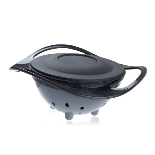 Bol multifunctional cu capac si rotire 360 grade BabyJem Amazing Bowl (Culoare: Gri)