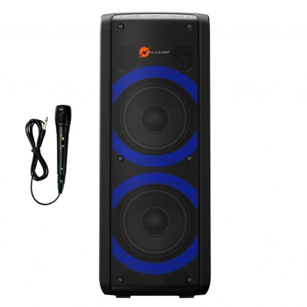 Boxa activa portabila N-Gear Let's Go Party 72, 450 W, difuzor 2x16cm, USB, MP3, Bluetooth, microfon cu fir