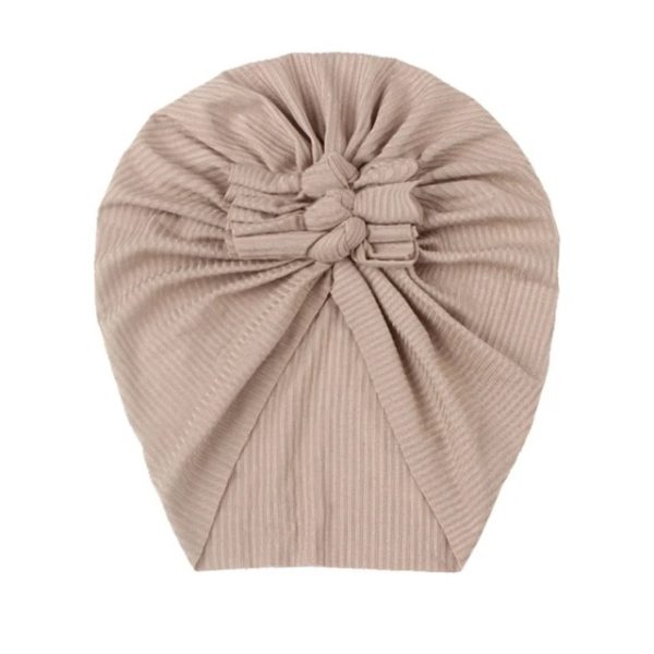 Caciulita tip turban cu trei fundite (Marime Disponibila: 6-9 luni (Marimea 19 incaltaminte), Culoare: Visiniu) - imagine 8