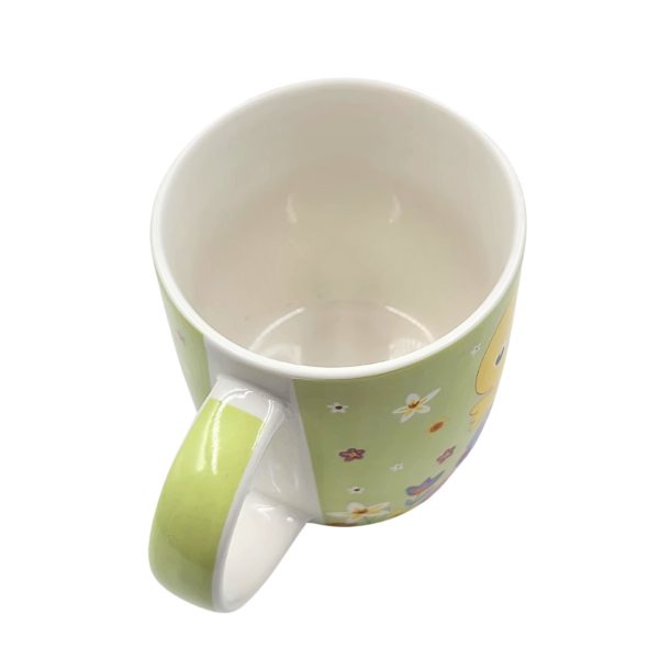 Cană pentru copii, culoarea verde, design tematic cu motive pascale, 370 ml - imagine 2