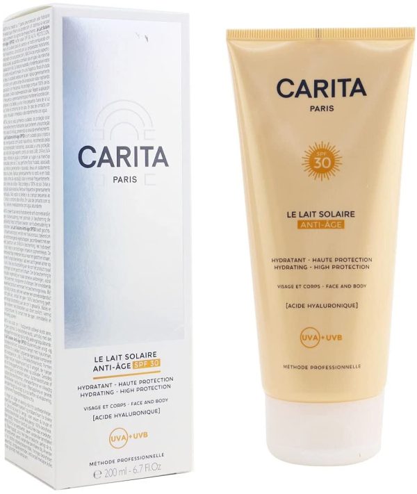 Carita Paris, Le Lait Solaire, Hyaluronic Acid, Anti-Ageing, Sunscreen Lotion, SPF 30, 200 ml - Unisex