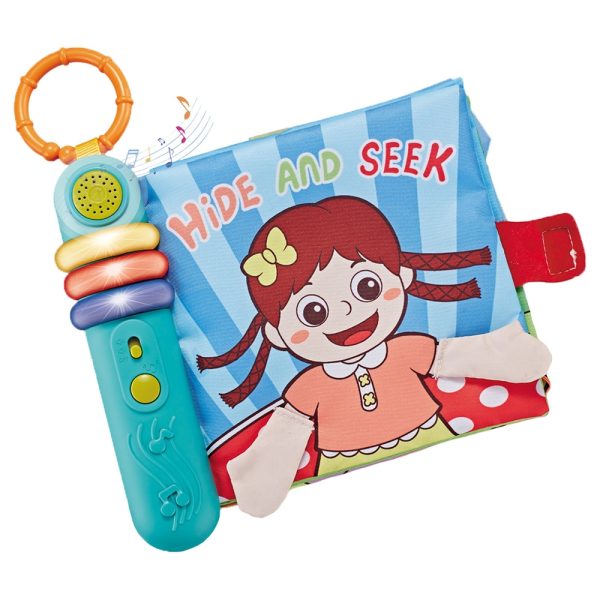 Carte senzoriala pentru copii Chipolino cu lumini si melodii Hide and seek