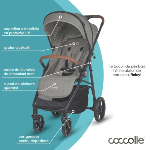 Carucior sport Coccolle Finley Sand Beige-Grey - imagine 6