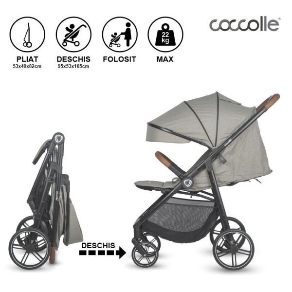 Carucior sport Coccolle Finley Sand Beige-Grey - imagine 7