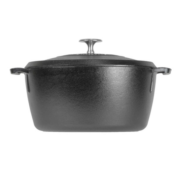 Ceaun din fonta cu capac - cuptor olandez triplu asezonat Lodge Blacklock 26 cm 5,2 litri L-BL02DO - imagine 2