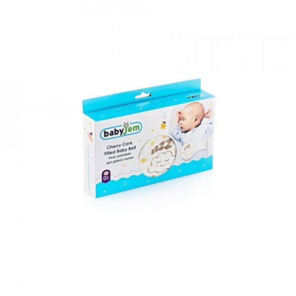 Centura anticolici cu samburi de cirese BabyJem Sleepy Cloud (Culoare: Bleu) - imagine 4