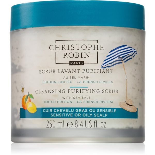 Christophe Robin, Purifying, Sea Salt, Hair Scrub Treatment, For Purifying, 250 ml - For Women