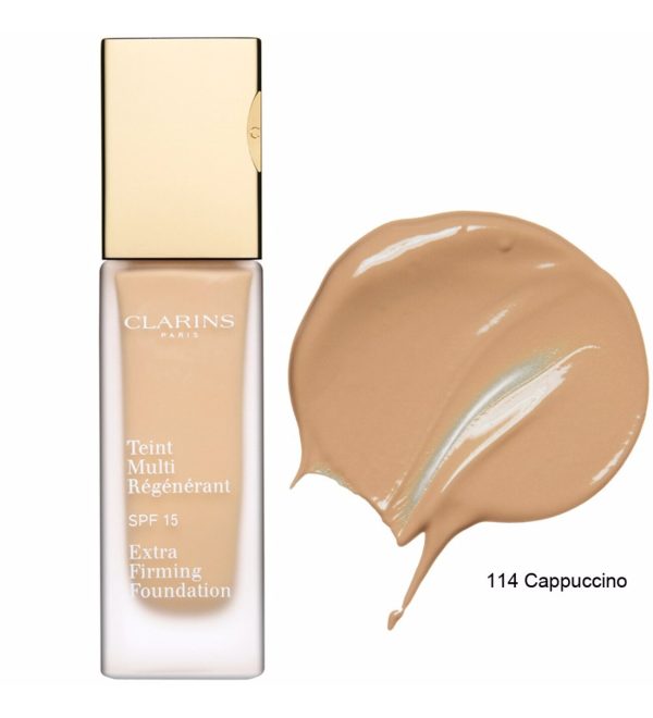 Clarins, Extra-Firming, Anti-Ageing, Liquid Foundation, 114, Cappucino, SPF 15, 15 ml *Tester - For Women