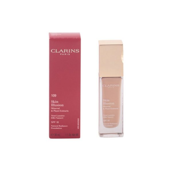 Clarins, Skin Illusion, Colour Correcting, Liquid Foundation, 109, Wheat, SPF 15, 15 ml *Tester - For Women