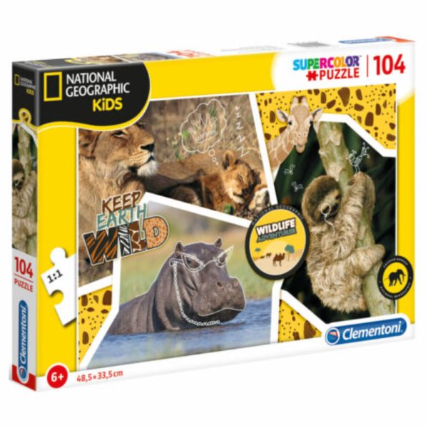 Clementoni, National Geographic Wild, Puzzle, For Boys, 6+ years, 104 pcs - For Boys