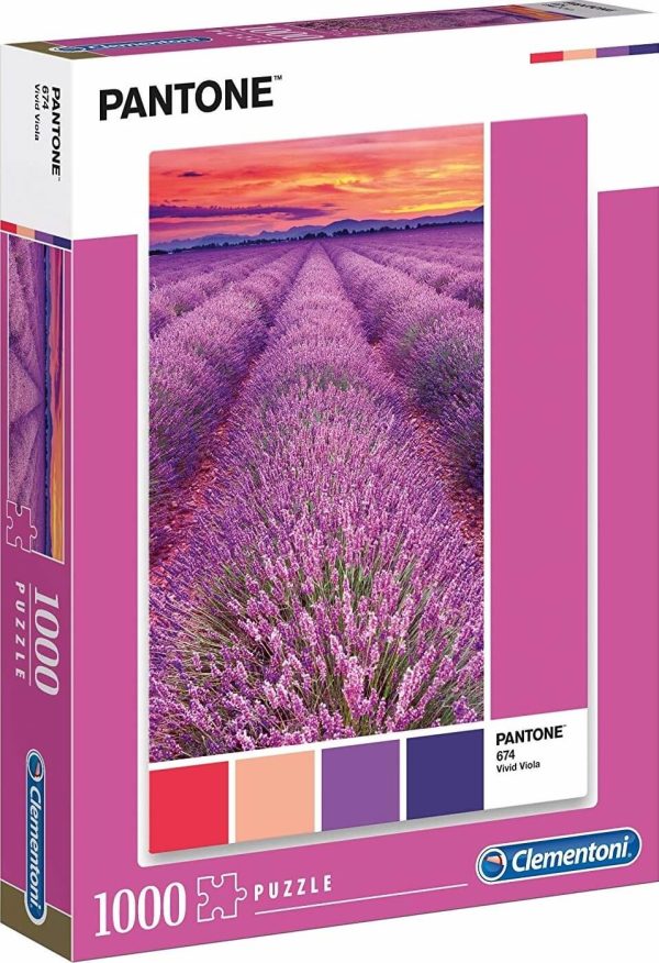 Clementoni, Pantone, Vivid Viola, Puzzle, Unisex, 1000 pcs - Unisex