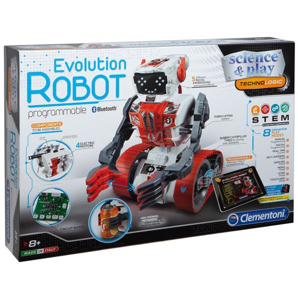 Clementoni, Science & Play, Evolution Robot, Construction Set, 75023, For Boys, 8+ years - For Boys