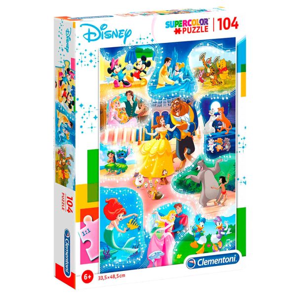 Clementoni, SuperColor, Disney Dance Time, Puzzle, Unisex, 6+ years, 104 pcs - Unisex