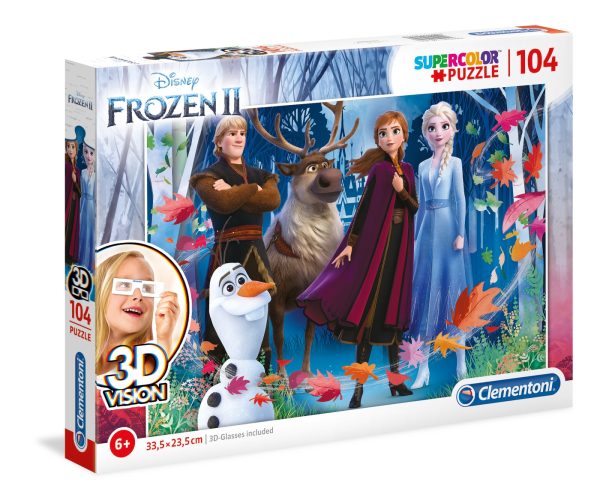 Clementoni, SuperColor, Frozen II 3D Vision, Puzzle, For Girls, 6+ years, 104 pcs - For Girls