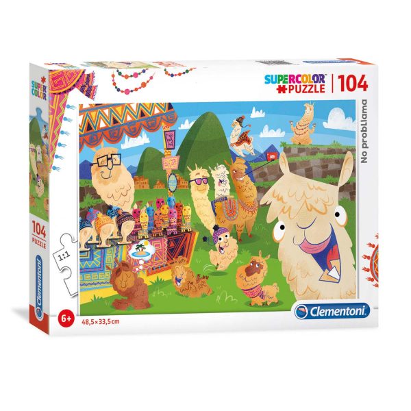 Clementoni, SuperColor, No ProbLLAMA, Puzzle, Unisex, 6+ years, 104 pcs - Unisex