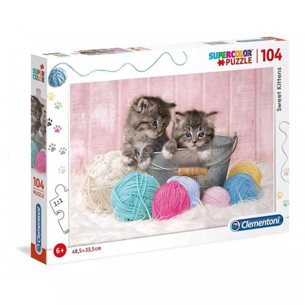 Clementoni, SuperColor, Sweet Kittens, Puzzle, Unisex, 6+ years, 104 pcs - Unisex