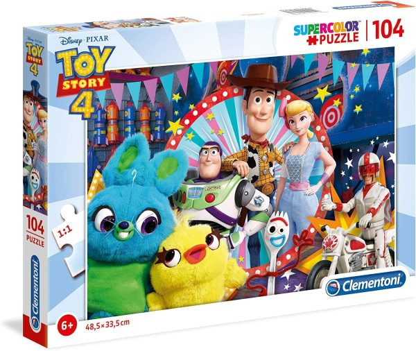 Clementoni, SuperColor, Toy Story 4, Puzzle, Unisex, 6+ years, 104 pcs - Unisex