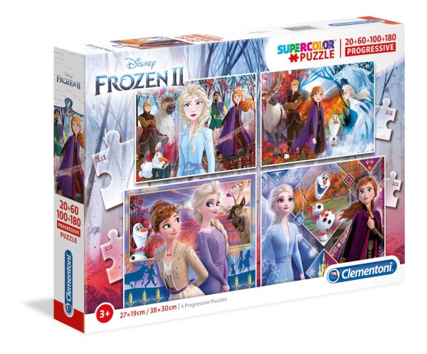 Set, Clementoni, Supercolor, Frozen 2, Puzzle, 21411, For Girls, 3+ years, 4 pcs - For Girls