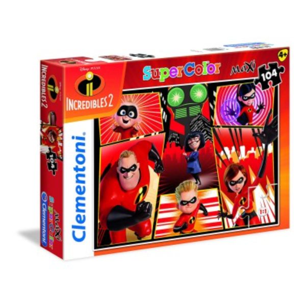 Clementoni, The Incredibles 2, Puzzle, 27106, Unisex, 6+ years, 104 - Unisex