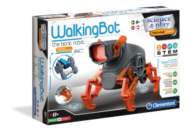 Clementoni, Walking Bot , Construction Set, 75039, For Boys, 8+ years - For Boys