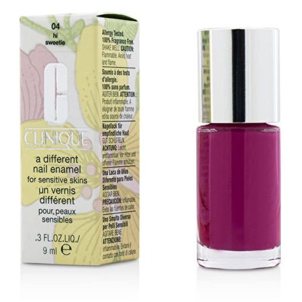 Clinique, A Different Nail Enamel, Base & Top Coat, Nail Polish, 04, Hi Sweetie, 9 ml - For Women