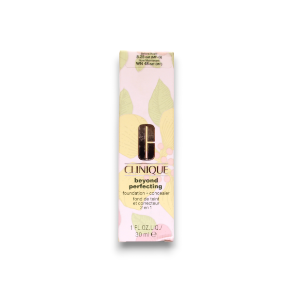 Clinique, Beyond Perfecting, Paraben-Free, Matte Finish, Liquid Foundation & Concealer 2-In-1, 48, Oat, 30 ml - For Women