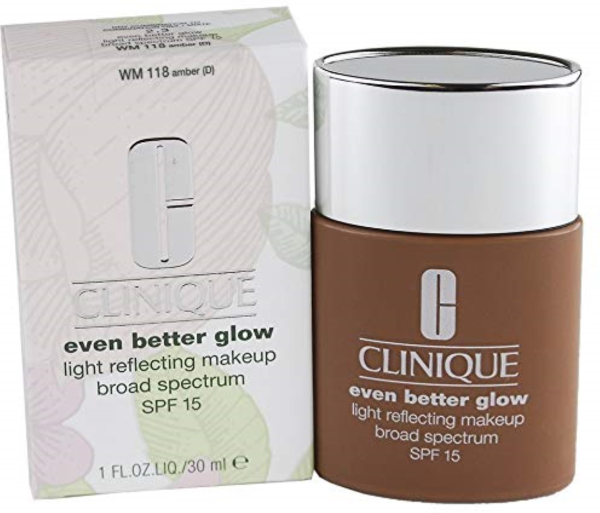 Clinique, Even Better Glow, Light Reflecting, Liquid Foundation, WN 118, Amber, SPF 15, 30 ml - For Women