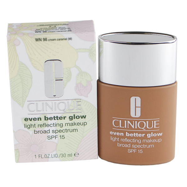 Clinique, Even Better Glow, Light Reflecting, Liquid Foundation, WN 98, Cream Caramel, SPF 15, 30 ml - For Women