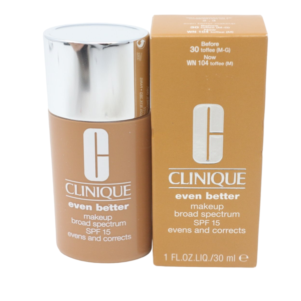 Clinique, Even Better, Paraben-Free, Hydrating, Liquid Foundation, 30, Toffee, SPF 15, 30 ml - For Women