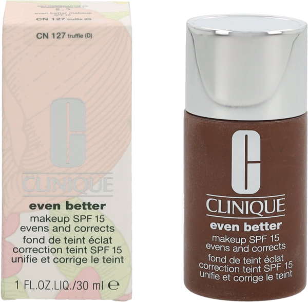 Clinique, Even Better, Paraben-Free, Hydrating, Liquid Foundation, CN 127, Trufle, SPF 15, 30 ml - For Women