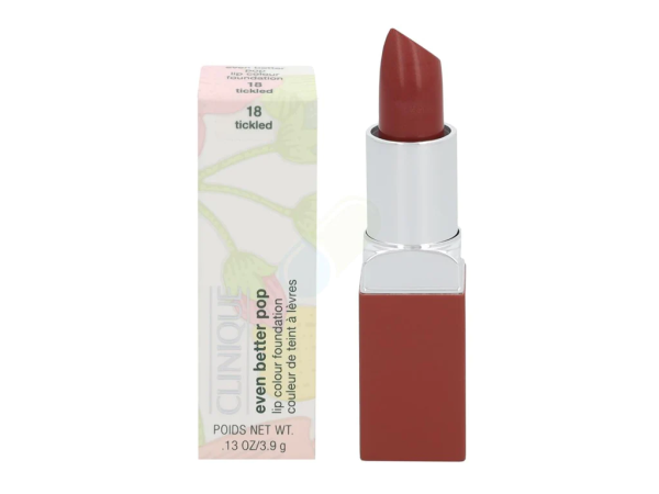 Clinique, Even Better Pop, Vitamin E, Long-Lasting, Cream Lipstick, 18, Tickled, 3.9 g - For Women