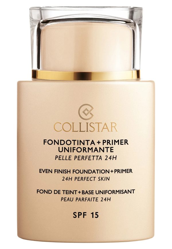 Collistar, Even Finish - 24H Perfect Skin, Long Wearing, Liquid Foundation & Primer 2-In-1, 02, Cameo, SPF 15, 35 ml - For Women