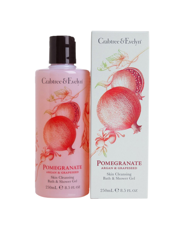 Crabtree & Evelyn, Pomegranate, Argan & Grapeseed, Cleansing, Shower Gel, For All Skin Types, 250 ml - For Women