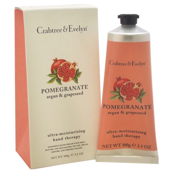 Crabtree & Evelyn, Pomegranate, Argan & Grapeseed, Ultra-Moisturising, Hand Cream, 100 g - Unisex