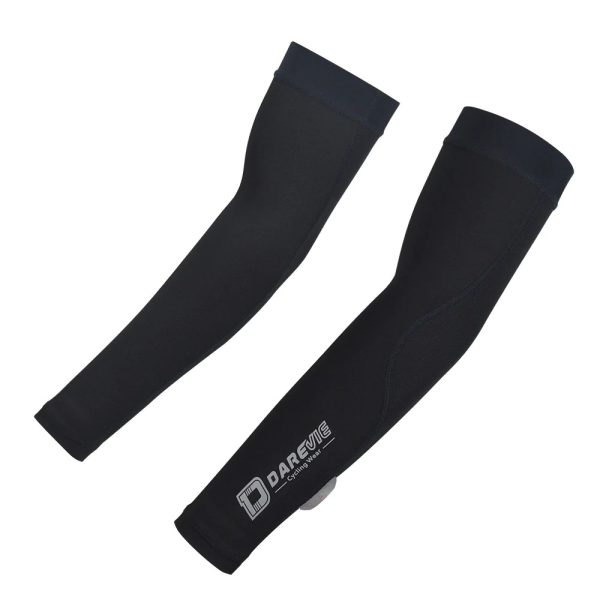 Darevie, For Cycling, Darevie, Sports Women Synthetic Arm Warmer, DVA006, Black - For Women