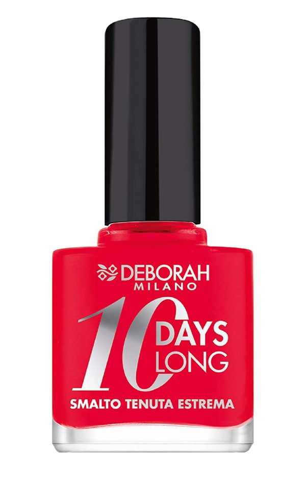 Deborah, 10 Days Long, Nail Polish, EN870, Coral Red, 11 ml - For Women