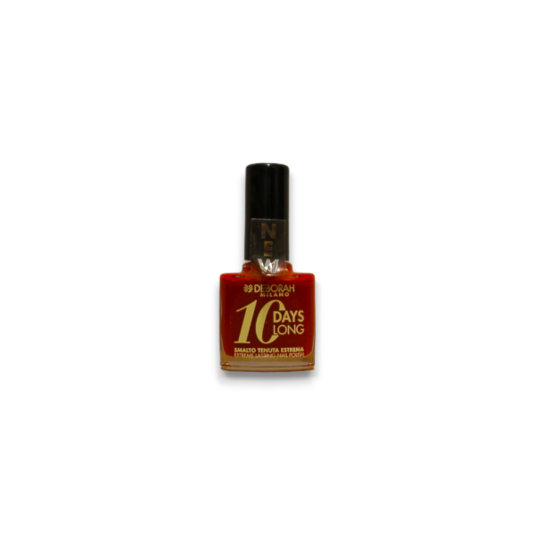 Deborah, 10 Days Long, Quick-Dry, Nail Polish, 161, Dark Red, 11 ml - For Women