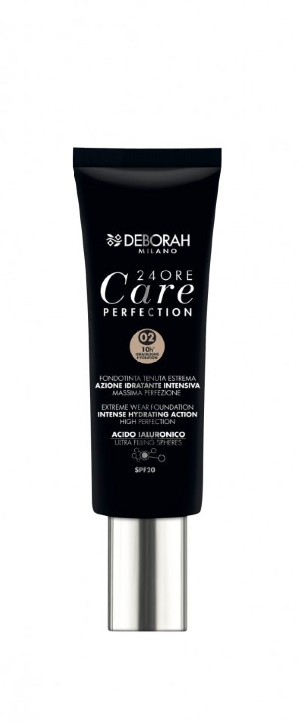 Deborah, 24 Ore Care Perfection, Hydrating, Liquid Foundation, 02, Beige, SPF 20, 30 ml *Tester - For Women