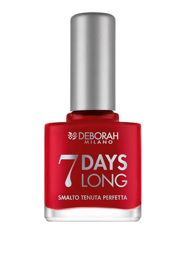 Deborah, 7 Day Long, Vitamins, Quick-Dry, Nail Polish, EN876, Iconic Red, 11 ml - For Women