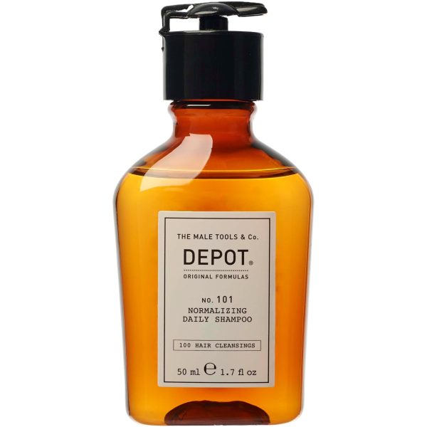 Depot, 100 Hair Cleansing No. 101, Botanical Complex, Hair Shampoo, Normalizing, 50 ml - For Men