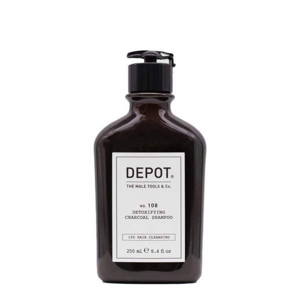 Depot, 100 Hair Cleansing No. 105, Charcoal, Hair Shampoo, For Detoxing, 250 ml - For Men